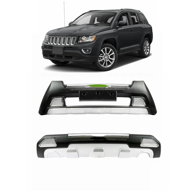 modified auto parts Black Silver Front Skid Plate Bumper Board Guard protector for Jeep compass 2011-2013 2014-2016