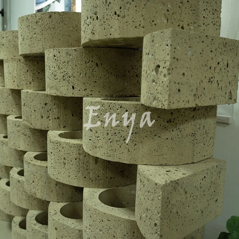 Vertical Backyard Landscaping Garden Boundary Retaining Wall Functional Decor Concrete Flower Planting Pot Living Wall Planter