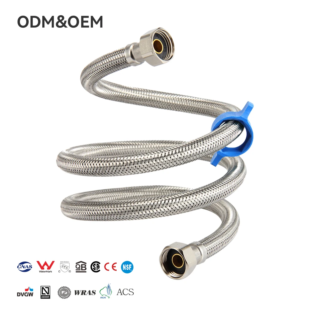 гнучкі шланги з нержавіючої сталі 304 для водопроводу, металевий дріт, шланг для кухонного крана 1/2 дюйма, труба для гарячої та холодної води