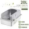 20L Silver Cat Litter Box
