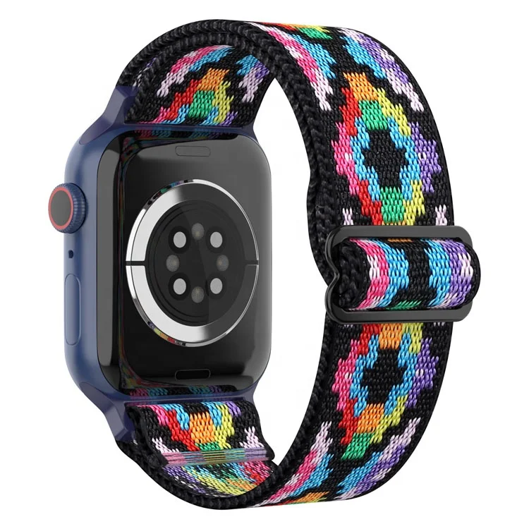 Nylon Correas Sport Loop Woven Watch Strap Fabric Elastic Watch Bands for Apple Watch