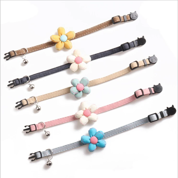 Wholesale New Sunflower Cat Collar With Bell Pet Collar