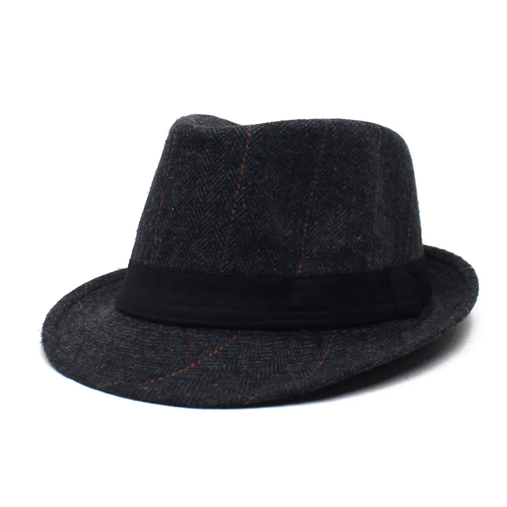 Chapeau Fedora Trilby Classique Années 20 - Gangster Jazz Unisexe - Style Manhattan Structuré Décontracté