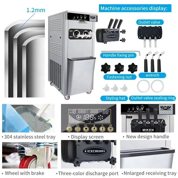 Factory Outlet High Quality Commercial Ice Cream Maker Ice Cream