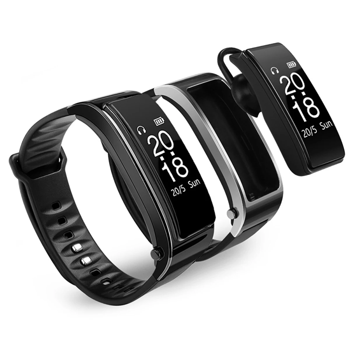 2025 Y3 Smart Watch with BT Earphone 2-in-1 OLED Display Heart Rate Monitor Pedometer Phone Call Reminding for IOS Android