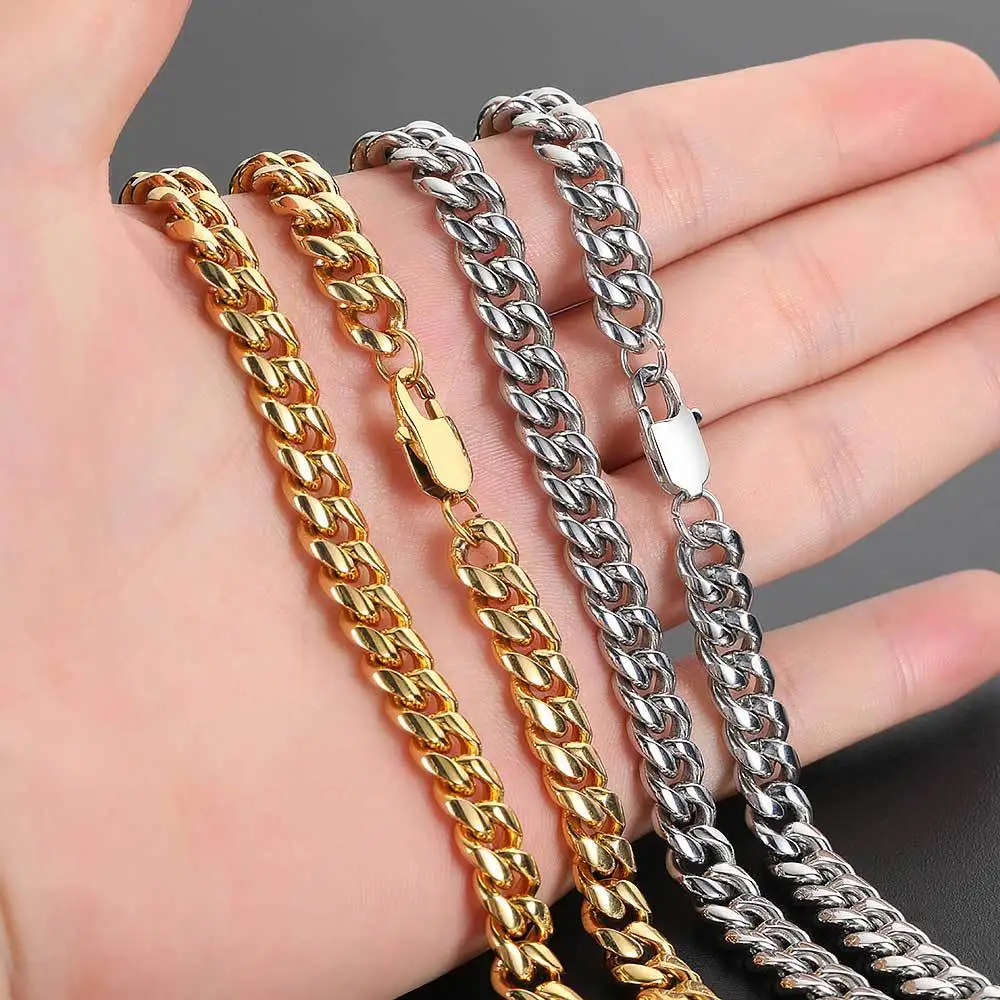 Hip Hop Stainless Steel Necklace Titanium Steel Crypto Word Buckle Cuban  Chain 18-karat Gold Necklace for Men| Alibaba.com