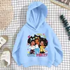 Blu tre feste ragazza felpa stile sottile