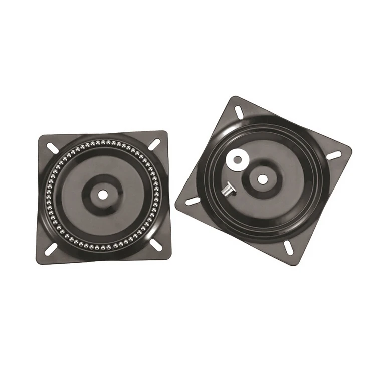360 Degree Rotation Tables Chairs Swivel Plate Black With Steel Ball Bearings Bar Stool Lazy Susan Turntable Base
