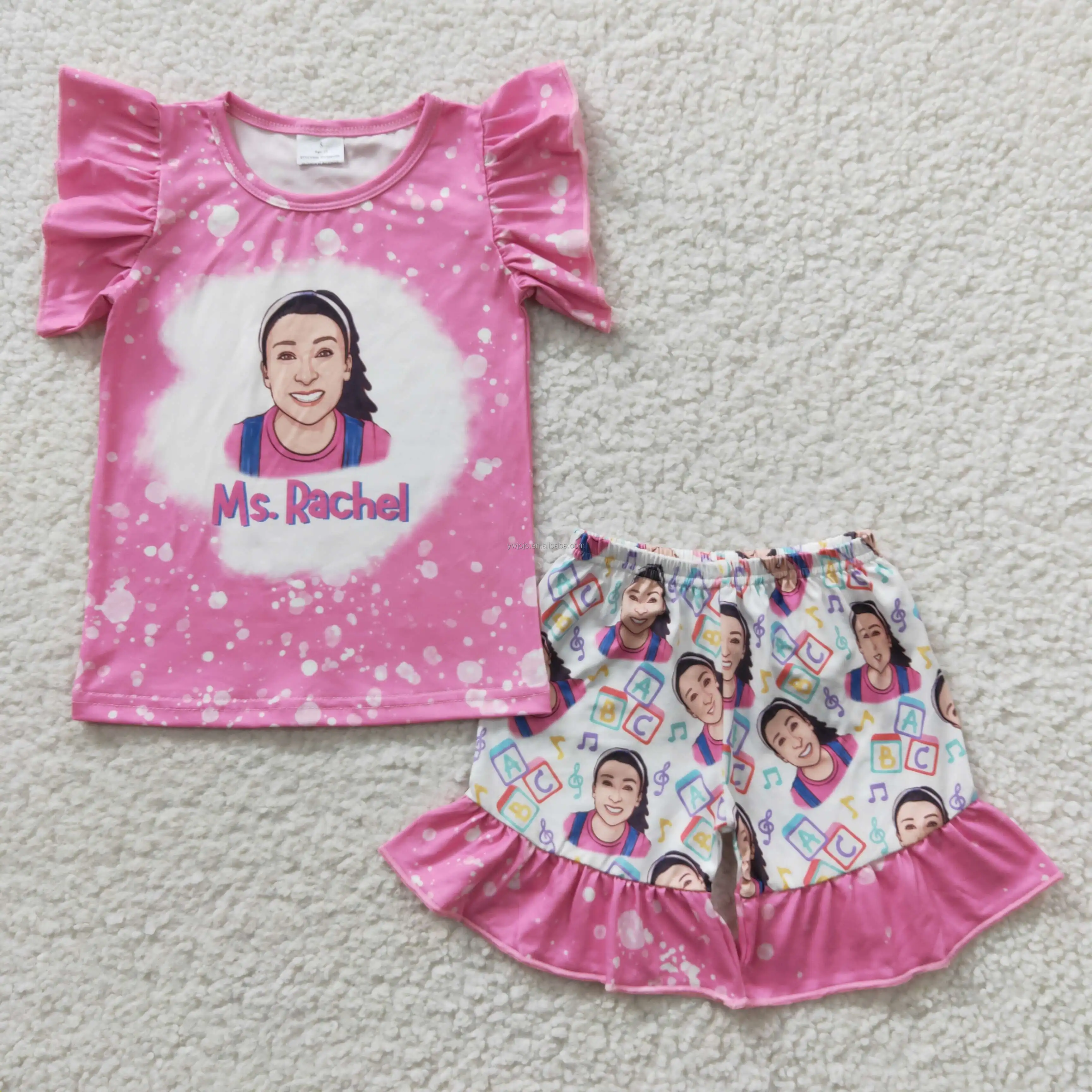 Hot Sale Ms. Rachel Pink Cute Top Shorts Sets Boutique Children Kids  Wholesale Summer Baby Girls Clothes Set| Alibaba.com