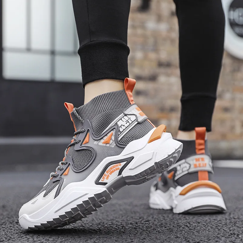 Дышащие мужские кроссовки с высокой горловиной, резиновые кроссовки, производитель обуви унисекс для мужчин, мужские кроссовки на заказ