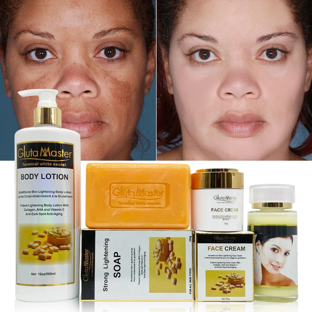 Oem Natural Glutathion Skincare Kit Lightening Whitening Brightening