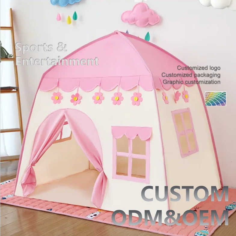 Wholesale Indoor/Outdoor Folding Toy Tent for Children Baby Toy House Girl Kindergarten Play Tent Made Oxford Polyester Nylon