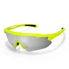 Montatura giallo fluo + lente argentata