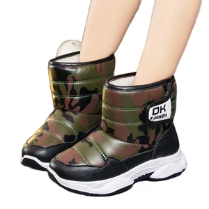 2026 Winter New Plush-Lined Warm Ankle & Bootie Snow Boots for Boys and Girls Breathable Fashion Shoes for Children