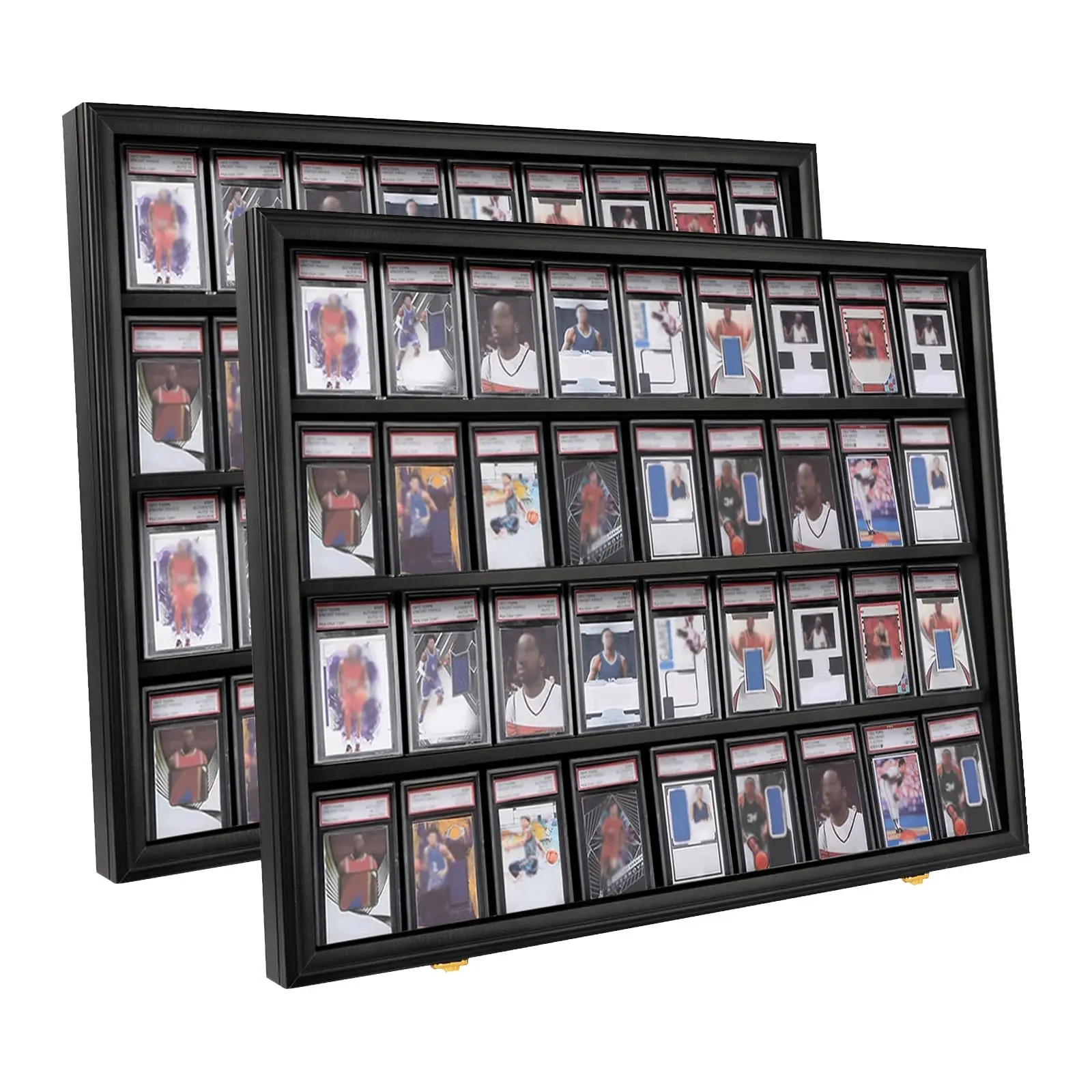 playing card deck display case Three CCG/TCG Collectible Card Deck Boxes with Display Frames & Dividers.  Display, Organize, Store Game Cards and Trading Cards main image 1