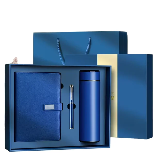 Custom Luxury Executive Business Promotional Gift Set Luxury Vacuum Cup and Notebook with Box for Corporate & Party Gifts