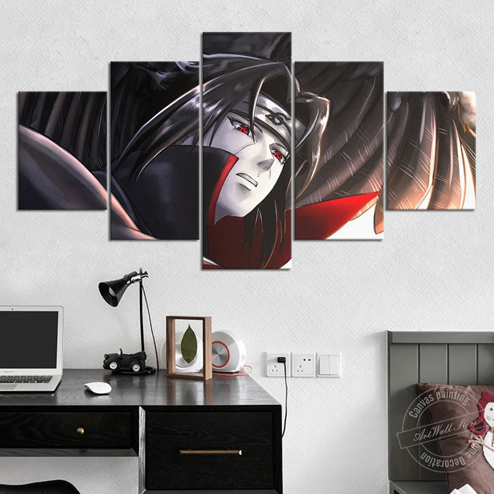 5 Pieces Anime Painting Japanese Animation Artwork Wall Cover Living Room  Decor Itachi Canvas Art Oil Painting Wallpaper - Buy Artwork,Oil Painting  Anime,Wall Stickers Canvas Product on 