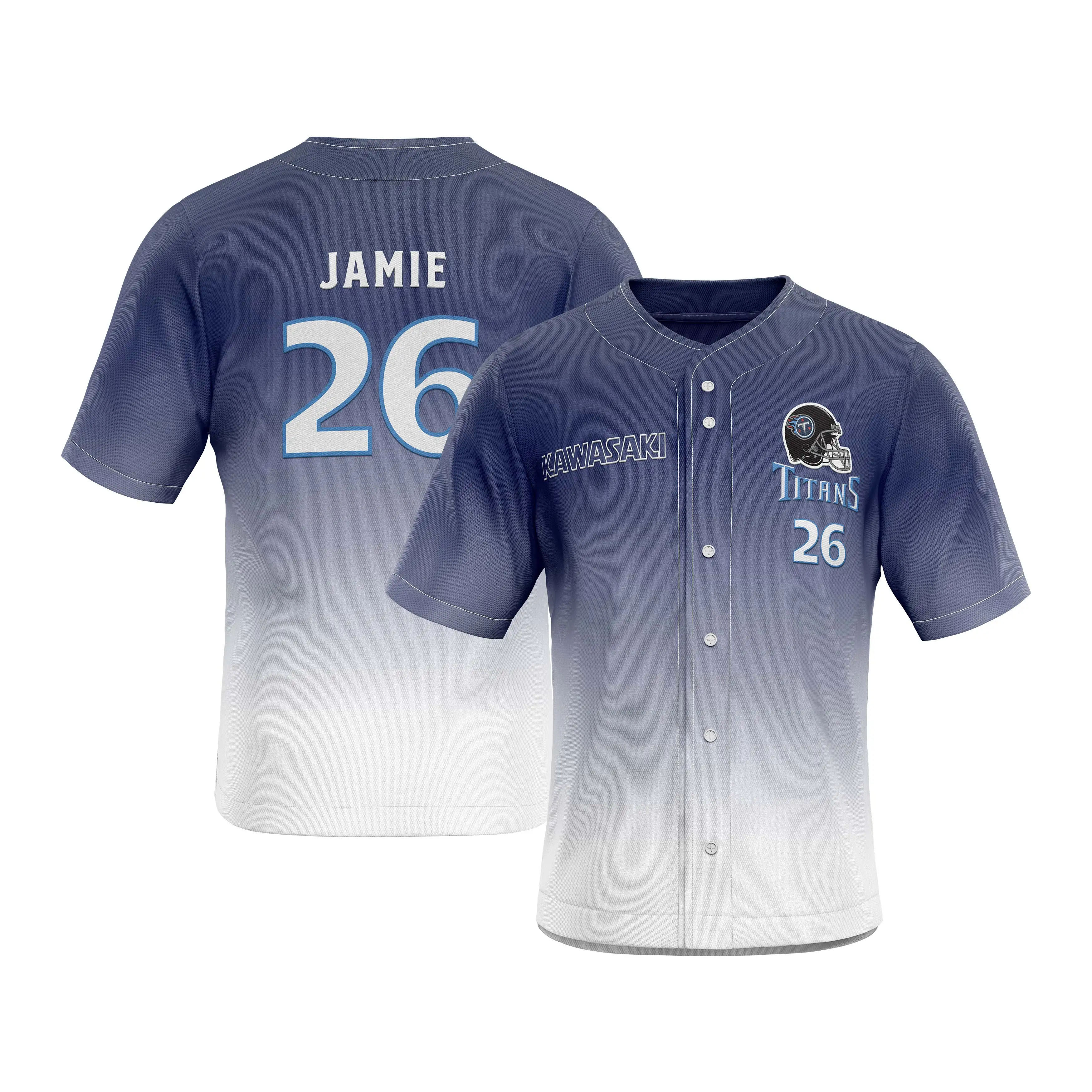  Uniforme de béisbol personalizado a rayas con botones completos  cosidos/nombre y número para hombres, mujeres y niños : Deportes y