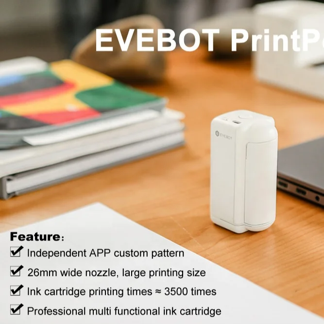EVEBOT PrintPods ミニプリント機 PrintPod portable printer with water-based ink – EVEBOT