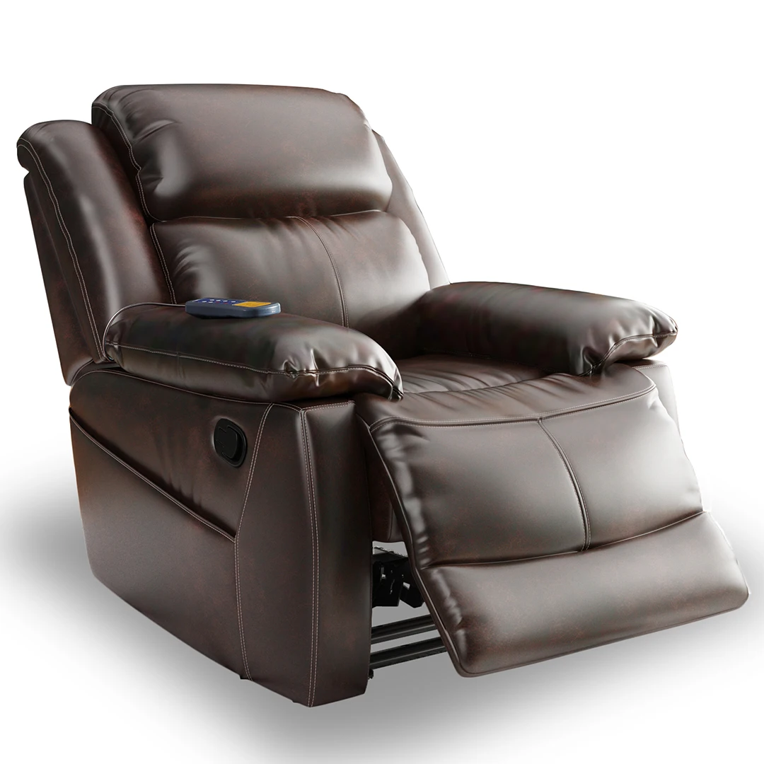 PU Leather Sofa Power Modern Recliner Lounge Chair Recliners With Massage Function 333031
