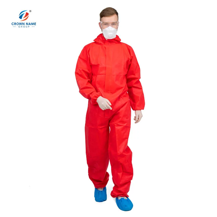 High Quality Nonwoven Coverall Pink Disposable Coveralls