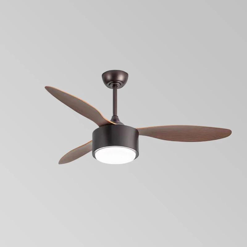 Kipas Siling BLDC Borong Lampu Ventilador DE Techo LED Boleh Laraskan 3 Bilah ABS Moden Kipas Siling dengan Cahaya dan Kawalan Jauh