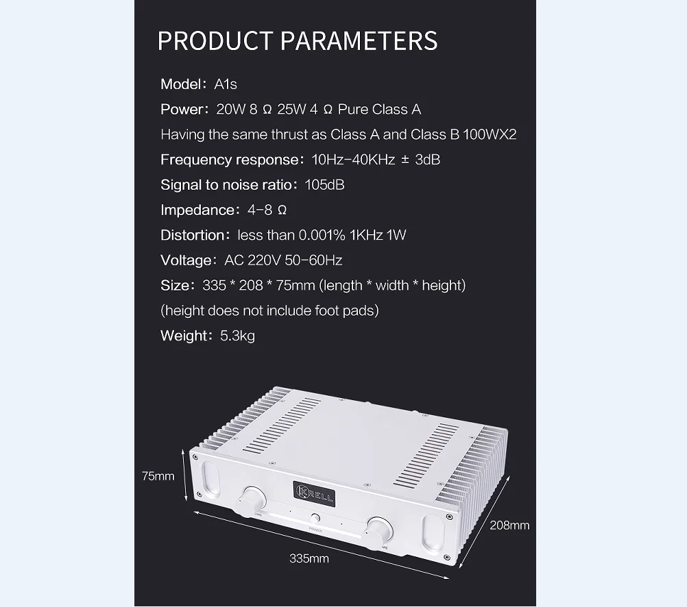 BRZHIFI Audio Music Fax A1 Line Amplifier 20W Pure Class A Power Amplifier Machine Home Hifi Power Amplifier supplier