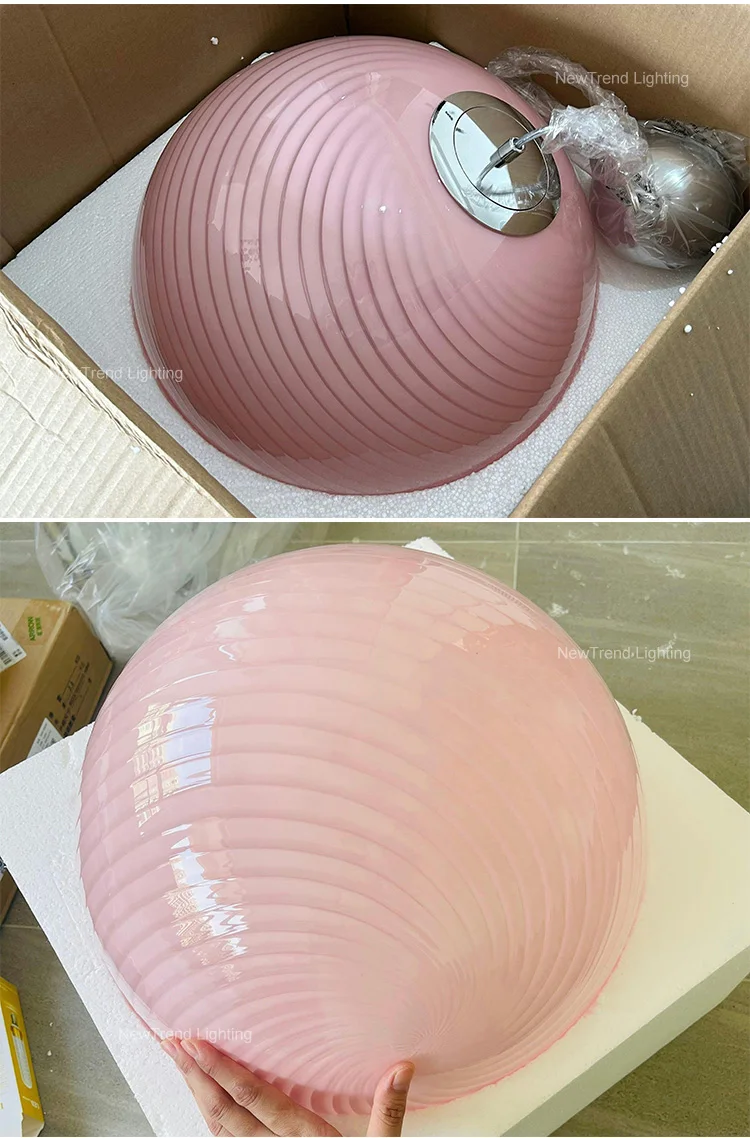 cpl 443 artistic wabi sabi round chandelier  textured glass globe suspension light for restaurant  hotel bar-5