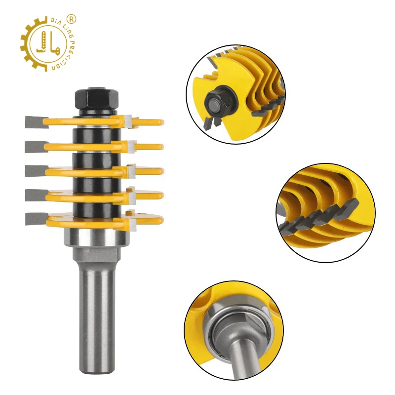 Fraise à Joints à Doigts 8 Dents - Pour Bois, Tige 8mm, Tailles 24-55mm