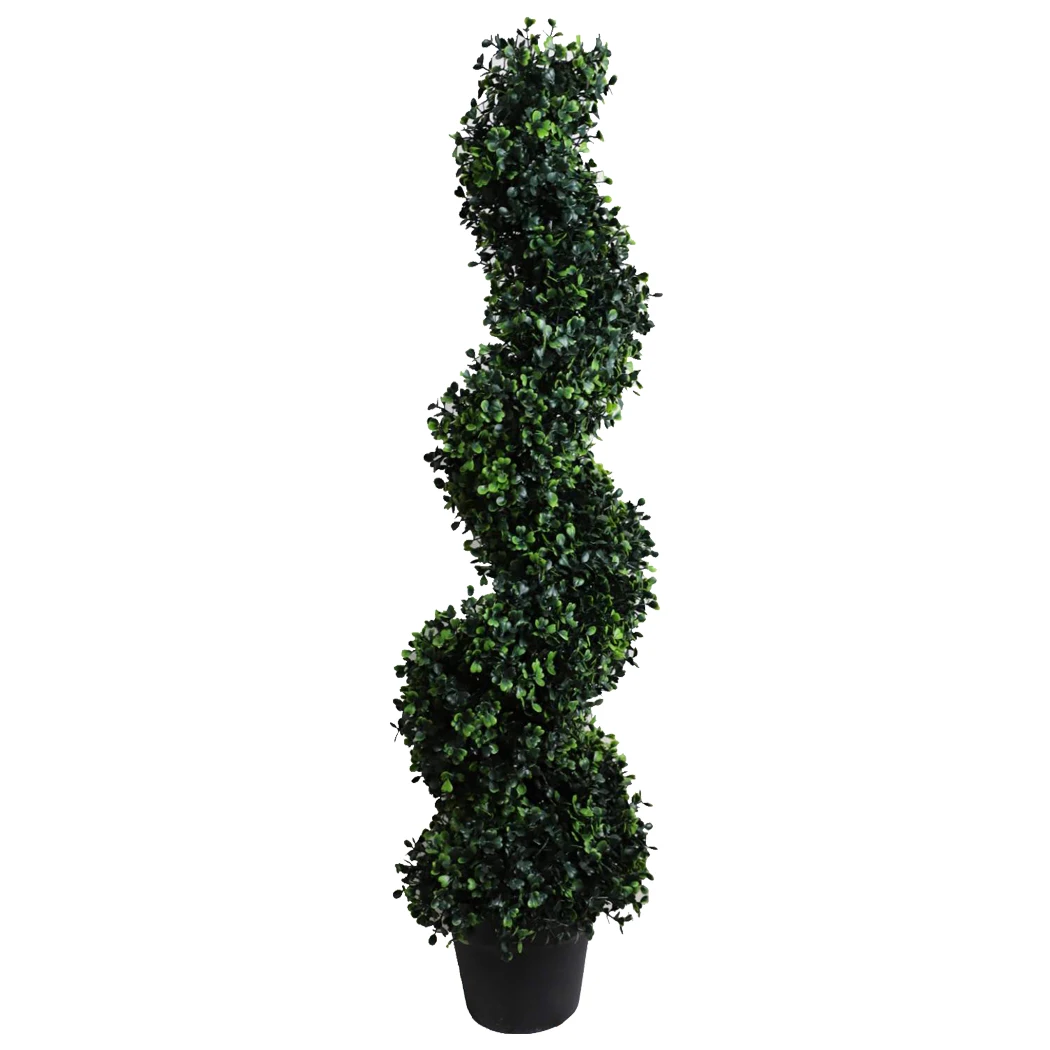 Outdoor Uv Fire Resistant Artificial Topiary Spiral Plastic Cedar