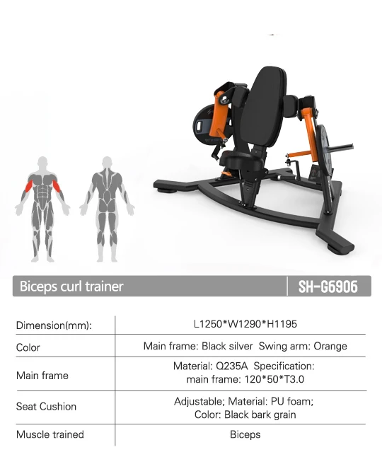 SHUA SH-G6906 バイセプスカールマシン ジム用 本格トレーニング SH-G6906 | Fitness Equipment for Gym Facility