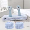 12#Sky blue snail hair band-2 wrist flat car seam