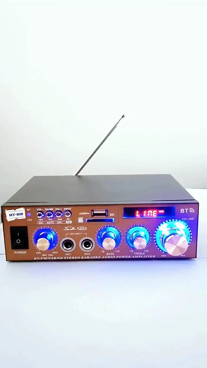 Myuniverse 2 Channel Amplifier Home Theater Audio 120 Volt Mini Ampli