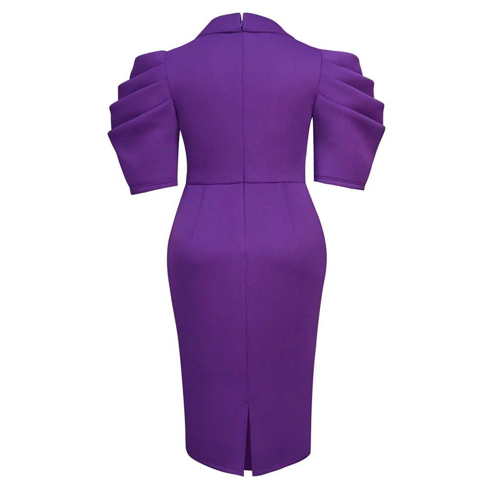 purple greek dress Purple V Neck Grecian Prom Evening Dress X-Large / Purple