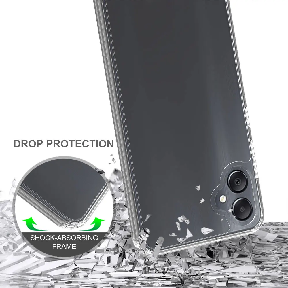 Transparent Phone Case 2 In 1 For Samsung Galaxy A05 Clear Drop Proof Cases Luxury Design Anti Scratch Tpu Pc Sjk318 manufacture