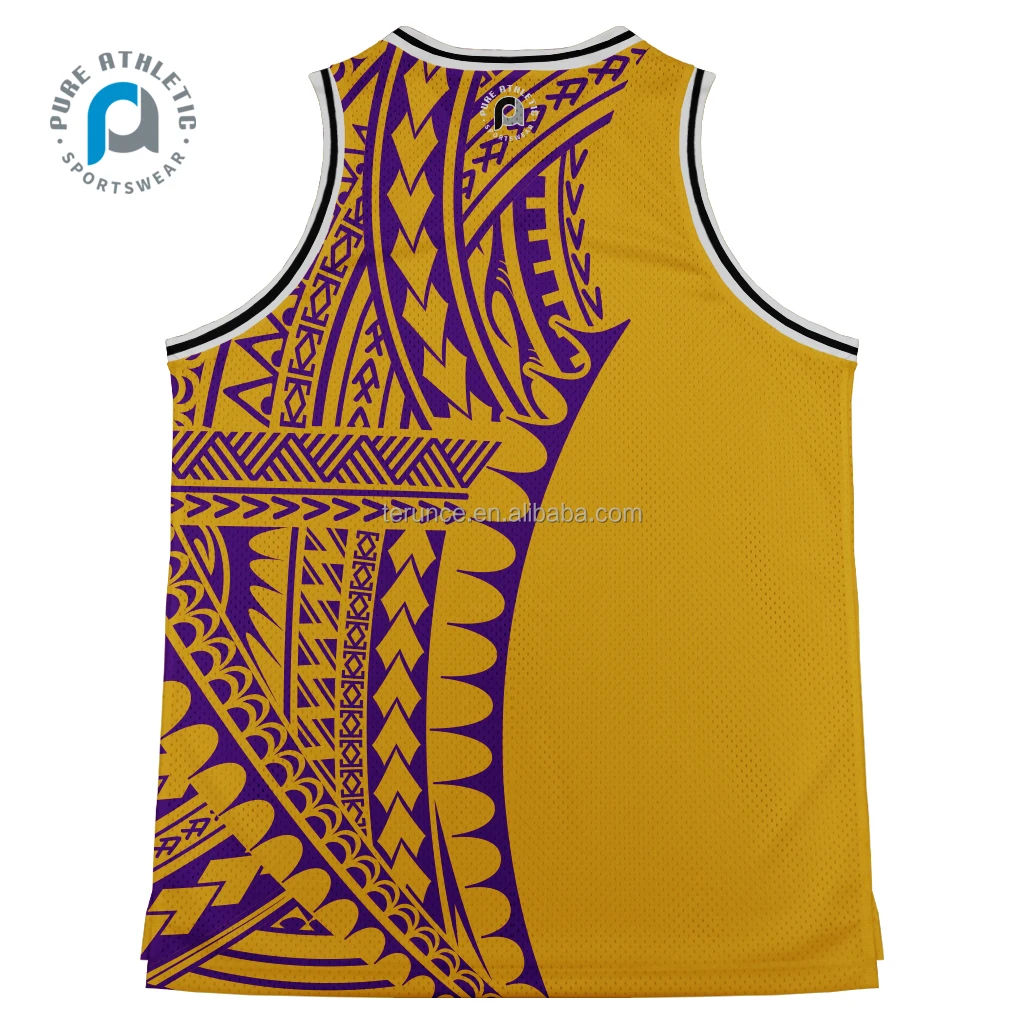 Source PURE Wholesale Best Price High Quality Polynesian Sublimation  Printing New Design Custom Basketball Jersey on m.