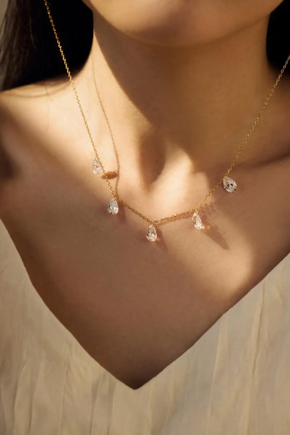 KAKODIY Exquisite 925 Sterling Silver Necklace Engagement Wedding Jewelry Necklace for Women detail 3
