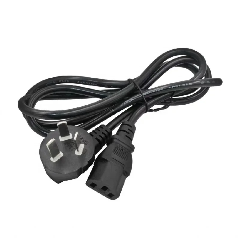 Heavy Duty IEC China Standard Plug to C13 AC Power Cord for Reliable Power Distribution