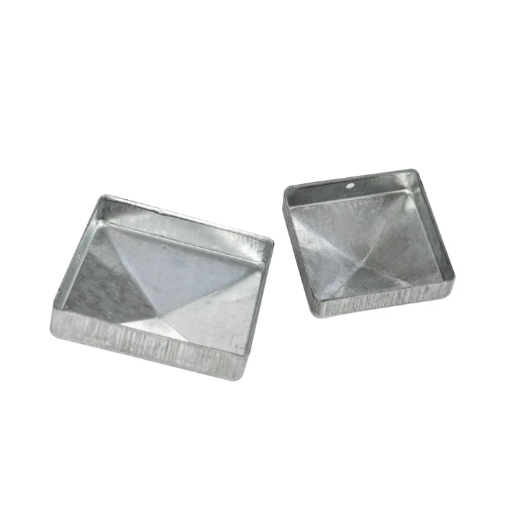 Pyramid Galvanized Metal Fence Post Cap - Durable & Eco-friendly