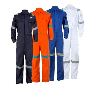 High Quality FRC FR Overall Engineer Mining Mechanics Construction Oil Gas Safety Custom Work Clothing Aramid Fireproof Coverall