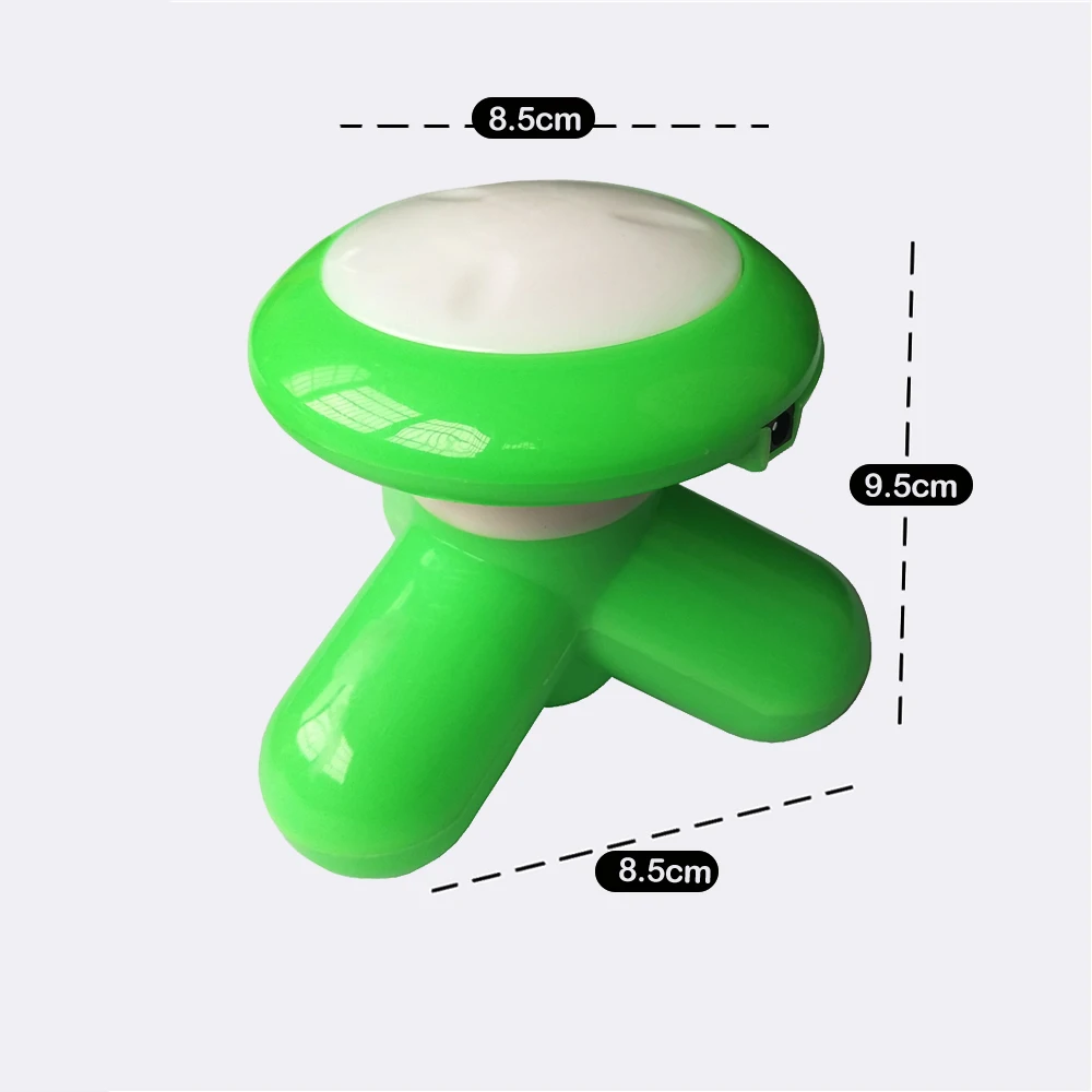 Portable Mini USB Electric Body Massager ABS Material Wave Vibrating Handheld with Battery Accessory