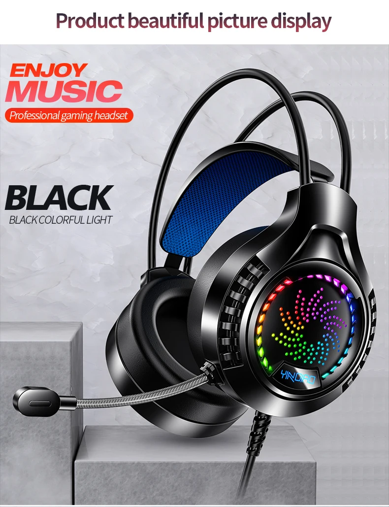 Private Model Professional Q7 Wired Computer Headset With Mic HD Voice ...