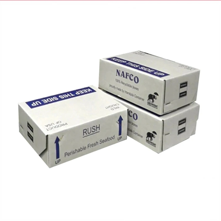 Printed Corrugated Cardboard Frozen Meat Carton Box Waxed Packaging