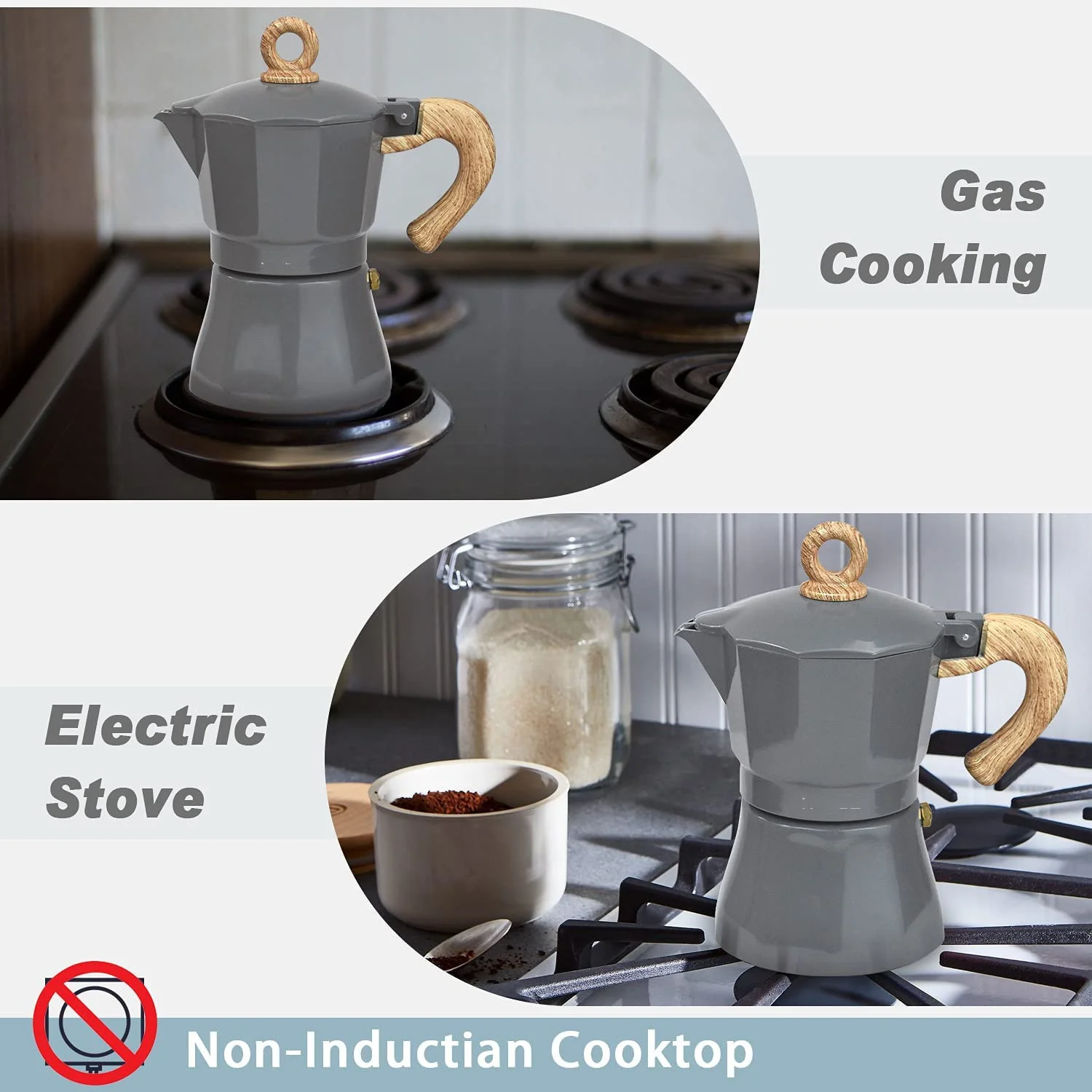 Espresso Maker For Great Flavored Strong Classic Italian Style 3 Cup 6cup Moka Pot Buy 1/2/3/4