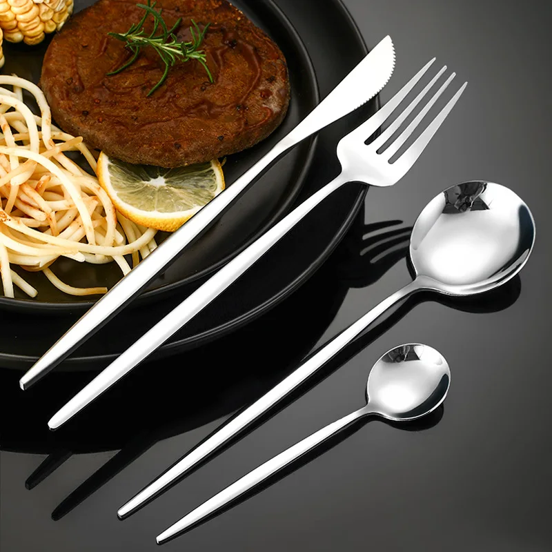 Wholesale Portuguese Flatware Set Home And Kitchen Cucharas De Metal Cutlery Set Stainless Steel