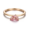 Bague en argent 925 doré avec pierre de laboratoire