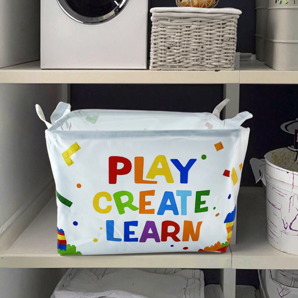 2024 Hot Selling Large Capacity Foldable Toy Storage Box Waterproof Soft Fabric with Handle Dirty Storage Solution