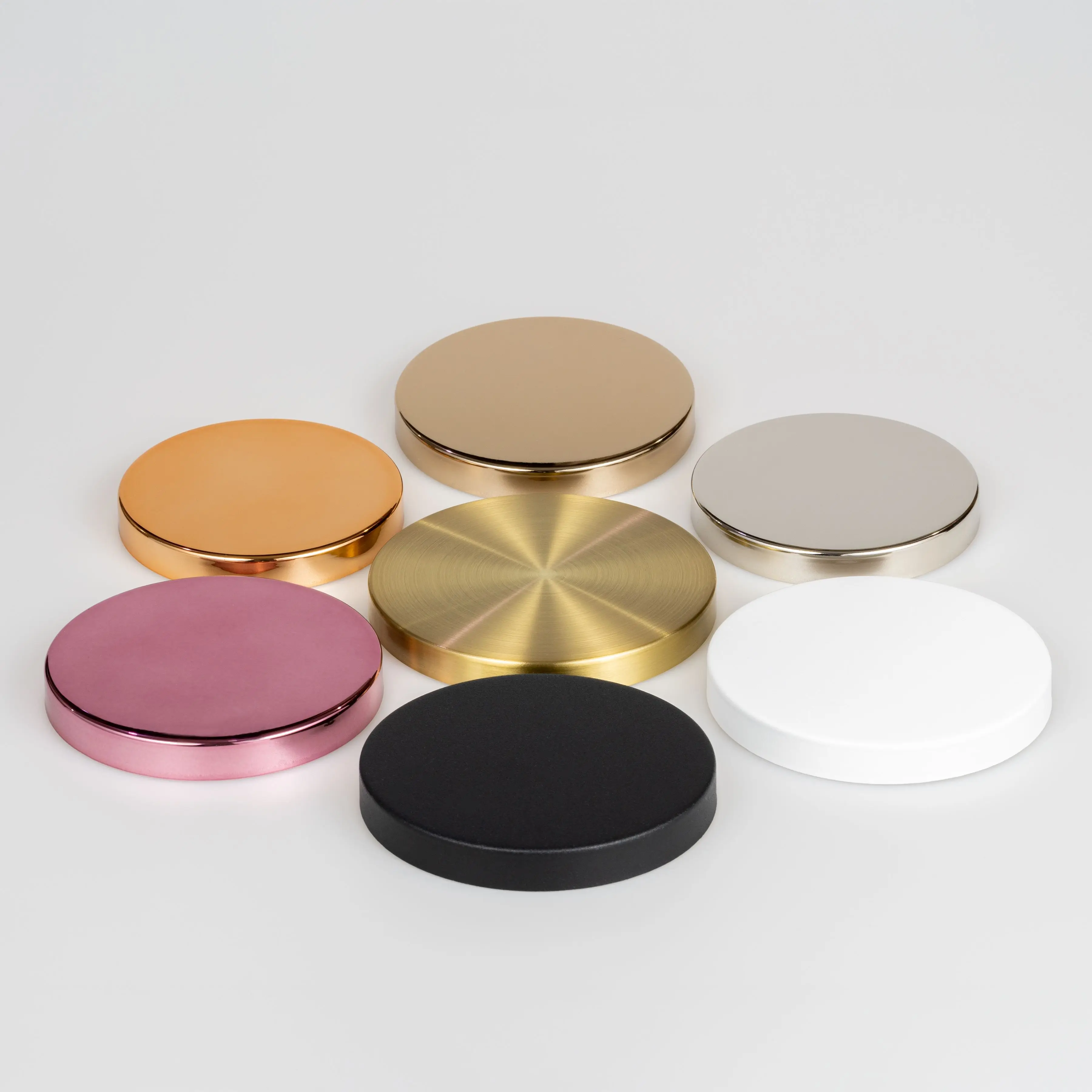 Custom Metal Candle Lid Embossed Debossed Hollowed Silver Gold Rose