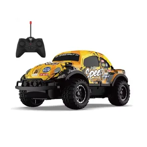 New Arrival 27Mhz 5 Channels 1:24 Yellow Remote Control Car with LED Light
