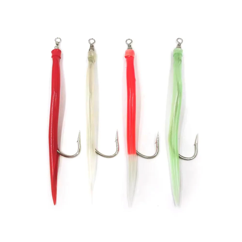 Alpha Factory Price Trolling Fishing Eel Jig Hook With Rubber Tube Sea Lure  Teaser Jigging Fishing